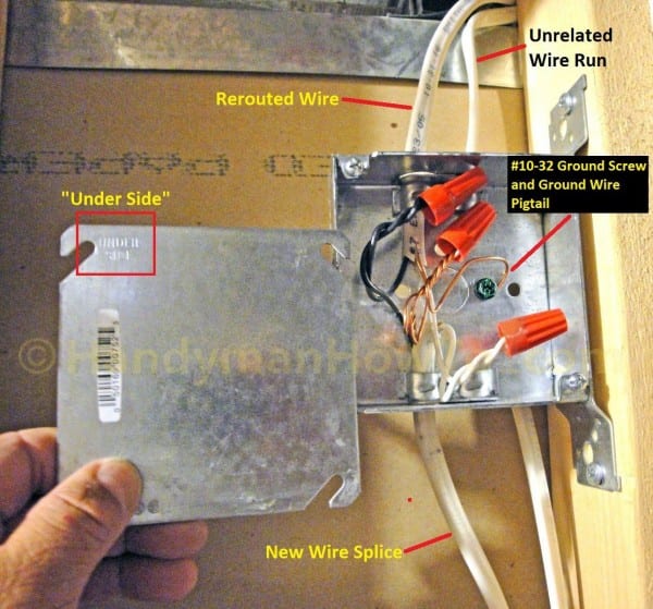 Electrical Junction Box With New Wire Splice