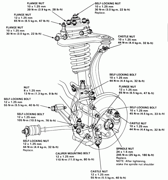 2002 Honda Odyssey Front Suspension Diagram