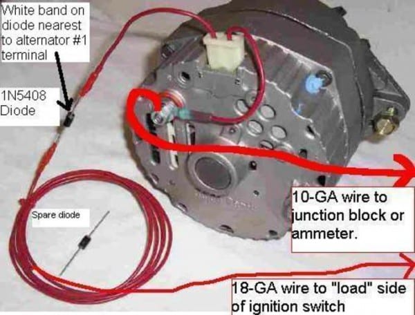 3 Wire Delco Alternator Wiring