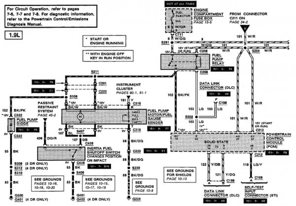 1997 Ford Escort Fuel Pump Wiring Diagram
