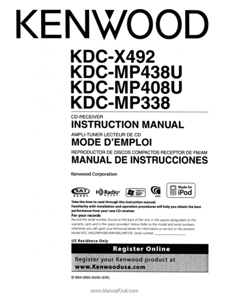 Kenwood Kdc Mp438u