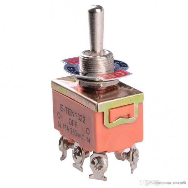 2018 Red 6 Pin Toggle Dpdt On Off On Switch 15a 250v Mini Switches