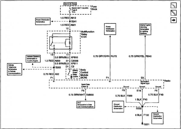 2002 Cadillac Escalade Radio Diagram