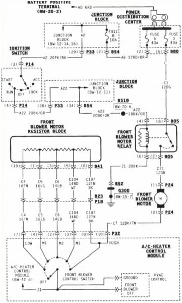 1996 Dodge Caravan Heater Wiring Diagram