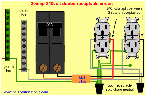 20 Amp Receptacle Wiring Diagram For