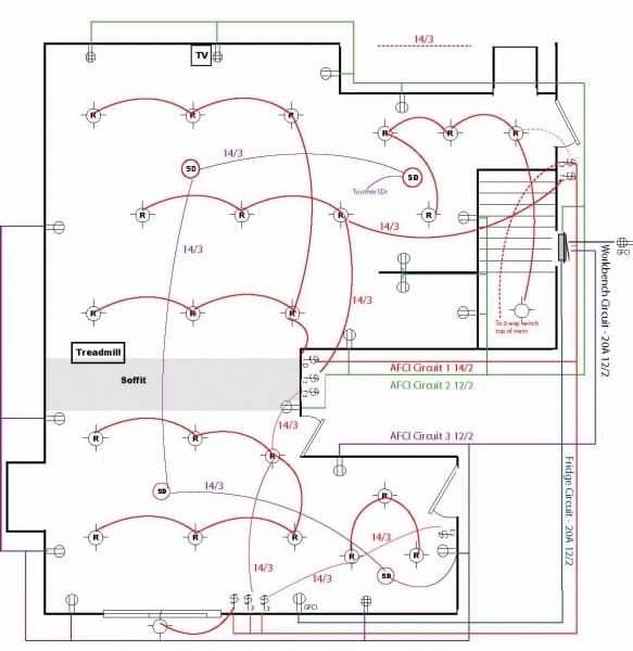 Basement Wiring Diagram For 60a Service  600sf