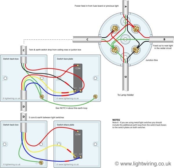 Wiring Diagram For Two Way Switch One Light