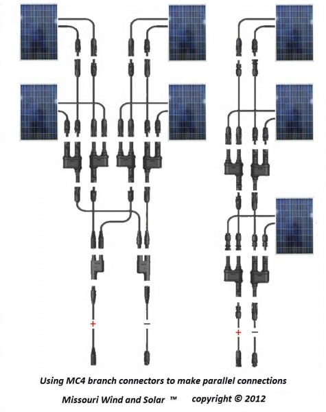 Mc4 T Branch Connector Solar Panel Parallel Wiring Diagram