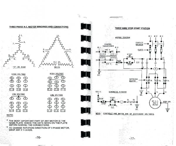 3 Phase Motor Wiring Diagram 230v Relay Me Auto Repair Symbols In