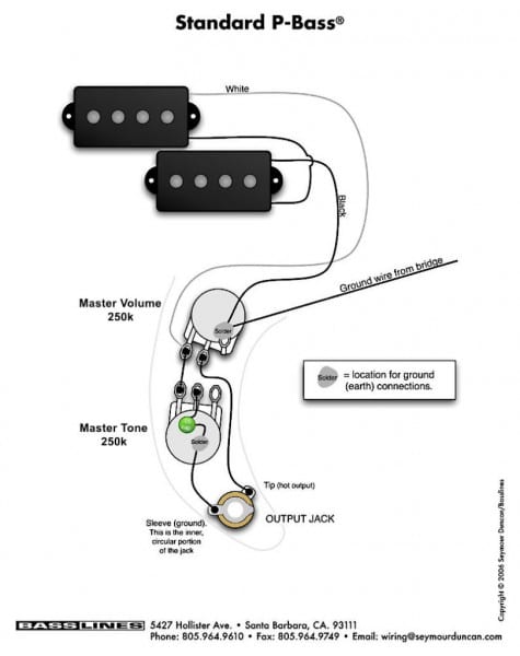 2 Volume Tone Bass Wiring Diagram Guitar Diagrams Humbucker 3 Way