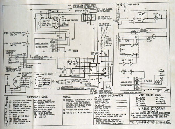 Wiring Diagram Lennox Furnace