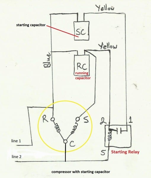 Capacitor Start Run Motor Wiring Diagram Website Of And