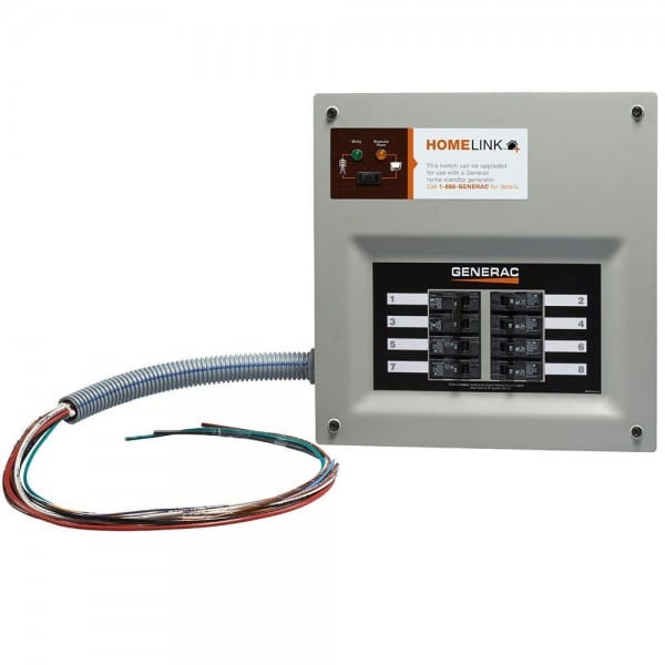 Generac Upgradeable Manual Transfer Switch For 8 Circuits