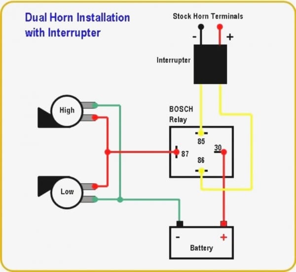 Horn Relay Diagram Wiring 2 Lenito For