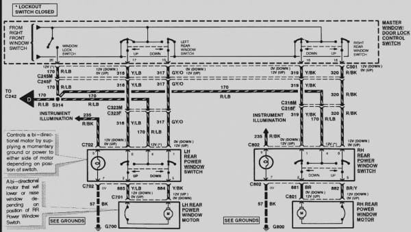 1998 Ford Explorer Drivers Door Wire Diagram