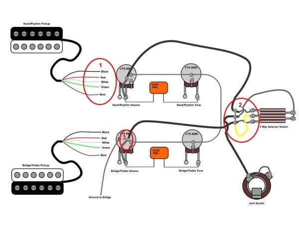 Les Paul Wiring Diagram Present Print Including And 50 S Gibson