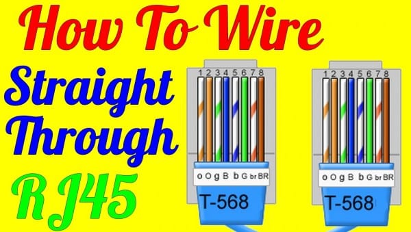 How To Make Straight Through Cable Rj45 Cat 5 5e 6 ( Wiring