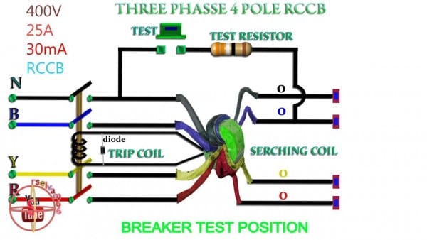 Rccb Working Function,three Phase Rccb,4 Pole Rccb Working