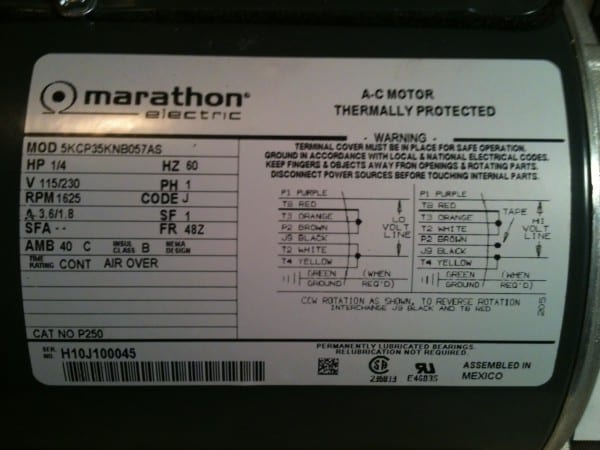 Marathon Electric Motor Wiring 3 Phase