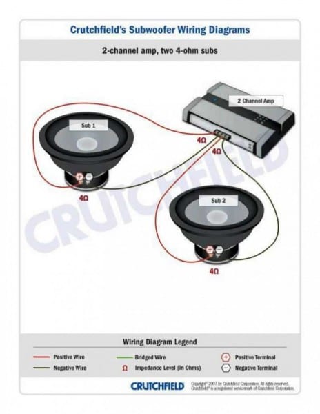 Prime Subwoofer Wiring Diagram 4 Ohm Dual Voice Coil In On