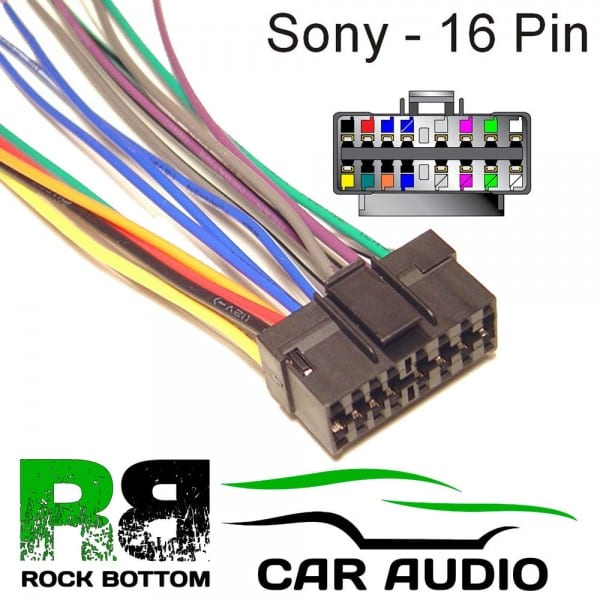 Sony Mex Series Car Radio Stereo 16 Pin Wiring Harness Loom Bare
