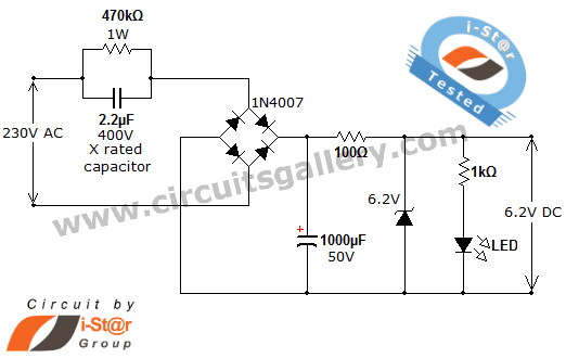9v Battery Charger Circuit Without Transformer