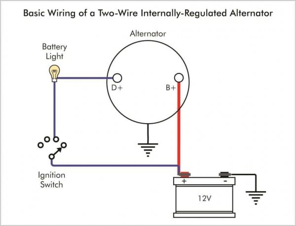 Two Wire Alternator Wiring Diagram