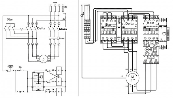Wye Delta Motor Wiring Diagram Also 3 Phase Contactor Wiring