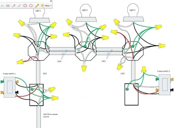 Wiring Diagram 3 Way Switch Multiple Lights And 4 Diagrams With