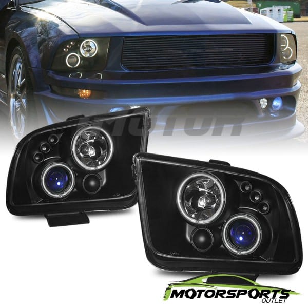Ccfl Halo] 2005 2006 2007 2008 2009 Ford Mustang Black Projector