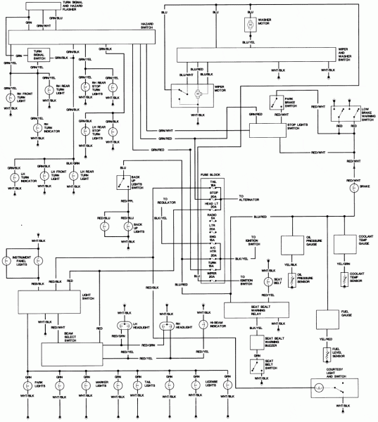 2000 Toyota Corolla Headlight Wiring Diagram