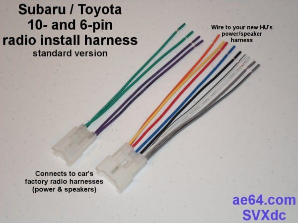 Radio Wiring Adapter (harness) For Subaru And Toyota