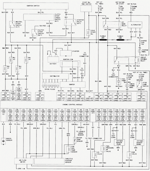 1991 Toyota Pickup Wiring Diagram