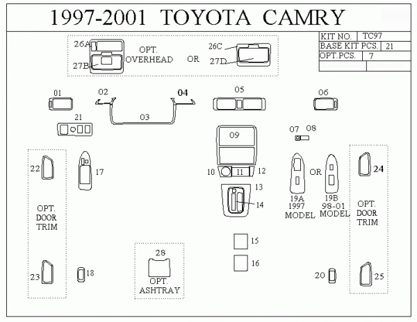 1999 Toyota Solara Fuse Box