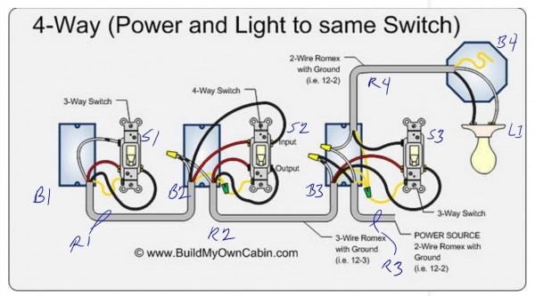 4 Way Switch Wiring Diagram 3 And Deltagenerali Within Four Of A
