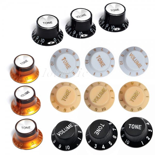 5sets Different Color Volume Tone Control Knobs For Fender Strat