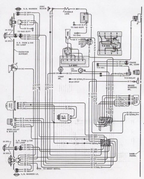 1971 Camaro Wiring Schematic