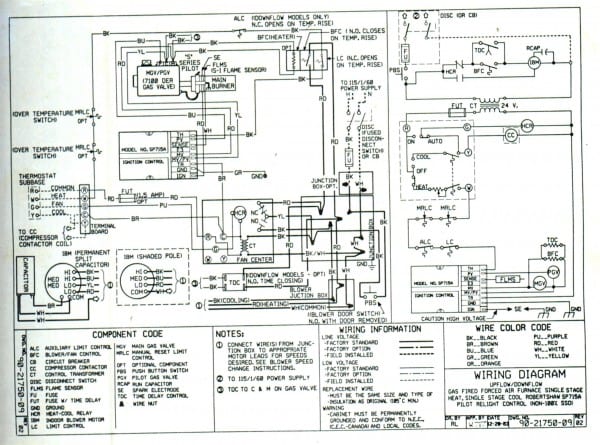 Trane Xe 1000 Wiring Diagram