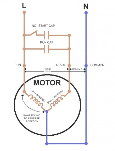 Capacitor Wire Diagram Wiring And