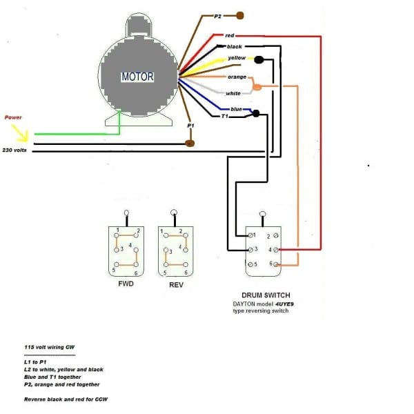 115230 Volt Electric Motor Wiring Diagram