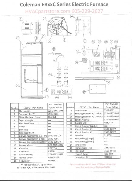 Coleman Electric Furnace Wiring Diagram At 7