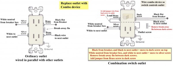 Combination Light Switch Wiring Diagram