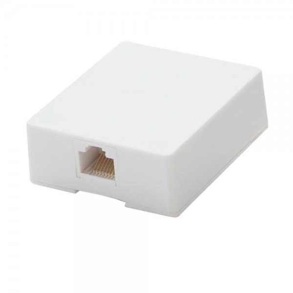 Commercial Electric Surface Mount Ethernet Jack, White