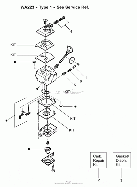 Poulan Fl21 Gas Trimmer Parts Diagram For Carburetor Assembly Wa