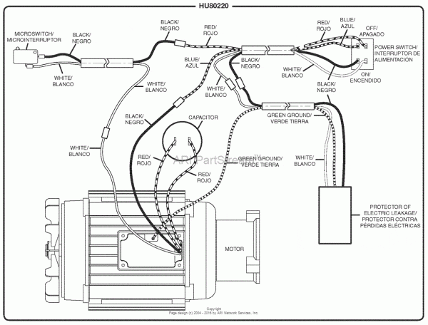 Homelite Hu80220 Electric Pressure Washer Parts Diagram For Wiring
