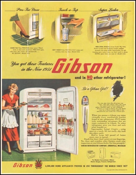 Refrigerators Parts  Gibson Refrigerator