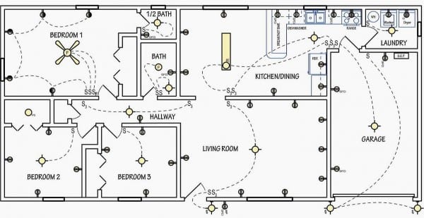 House Plan With Electrical Layout Fresh Electrical Symbols Are