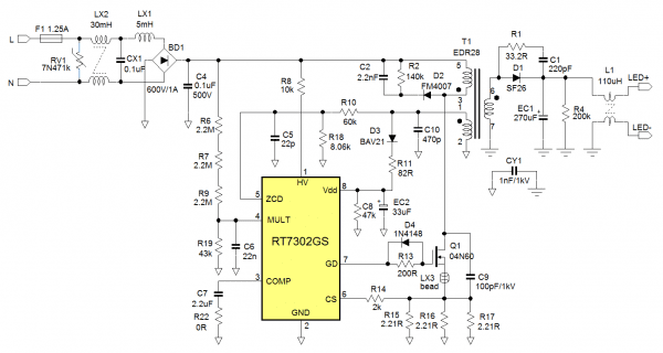 Design Guidelines For Rt7302 And Rt7304 Psr Led Driver
