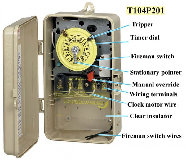 Intermatic T100 Series Timers  With Parts, Manuals And Wiring