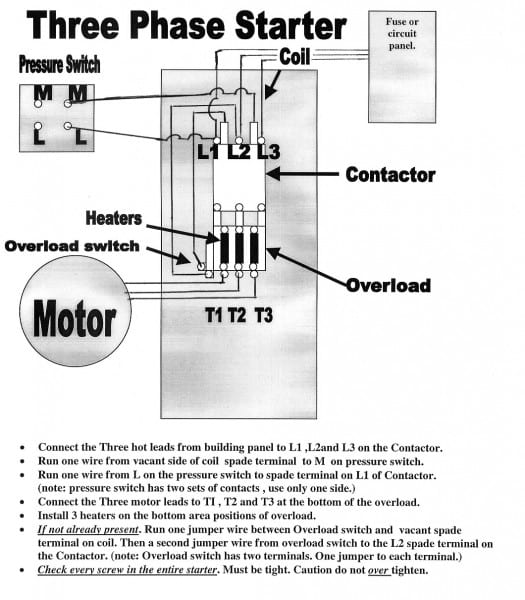 How To Wire A 3 Phase Motor Diagram